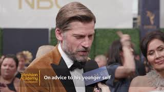 Nominee Nikolaj CosterWaldau quotGame of Thronesquot on the 2018 Primetime Emmys Red Carpet [upl. by Ahselrac613]