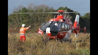 DRF LUFTRETTUNG Christoph 64 Angermünde  Landung  Start am Einsatzort [upl. by Ahtiuqal886]