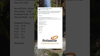 Firstsource Solutions Ltd interim dividend credited in bank accounts StockMarket News Shorts FSL [upl. by Mobley]