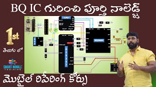 BQ IC WORKING STRUCTURE WITH SCHEMATIC KNOWLEDGE  Mobile repairing course in Telugu Mobile course [upl. by Enaxor]