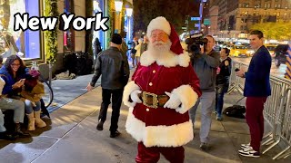 New York Christmas 2023  Night Walk 5th Avenue Radio City Music Hall amp Times Square [upl. by Jarin]