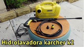 Hidrolavadora Karcher k2 horizontal Como se conecta primer uso [upl. by Horlacher]