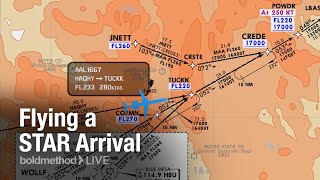 How To Fly a STAR Arrival Procedure Boldmethod LIVE [upl. by Enelime]