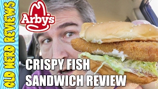 Arbys Crispy Fish Sandwich FOOD REVIEW 🐟🍔 [upl. by Evelunn]