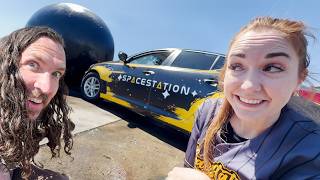 JENNY PLAYS CAR SOCCER iRL 💥 Spacestation vs CYBERTRUCK vs TANK a Best Day Ever with Rocket League [upl. by Dinin]