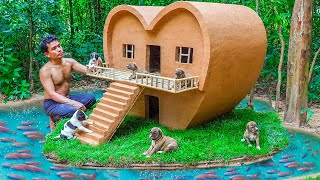 Dog rescue and build Loving Dog House  Build House for Puppies [upl. by Handel]