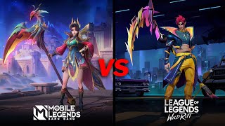 Mobile Legends VS Wildrift Legendary Skin VS Collector Skin Comparison [upl. by Clementi]