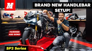 New Handlebar Setup for our Ducati Panigale V4 SP2  SP2 Series Part 8  Motomillion [upl. by Aridan550]