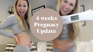 4 weeks pregnant weekly update  HCG Levels ovulation strips pregnancy tests symptoms [upl. by Ntsuj]