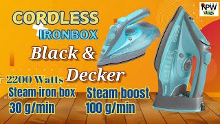 🌟👉 quot CORDLESS quot Ironbox  Black and Decker ironbox review tamil 2024 [upl. by Bitthia]