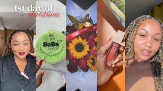 12 days of christmas  day 1 new makeup trying matcha swim dates graduation flowers 🎄🌻🏊‍♀️👩‍🎓💌 [upl. by Sparhawk]