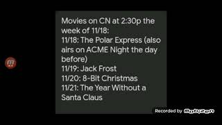 Cartoon Network to have its Christmaslike week of movies [upl. by Birecree745]