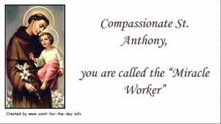 Prayer to Saint Antony of Padua  Patron Saint ╆ ╆ ╆ ╆ [upl. by Nomae615]