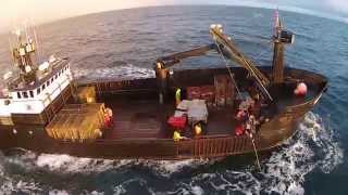 FV Time Bandit Overhead Footage  Pulling Pots and Setting Back [upl. by Nylyrehc]