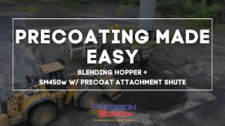 Precoating Made Easy  Blending Hopper  SM450w with Precoat Attachment Shute [upl. by Squire33]