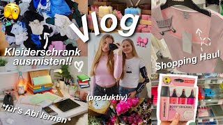 VLOG🎀Kleiderschrank aussortieren🫣Shopping Haul😍 und Abivorbereitung📚 [upl. by Atnuahc]