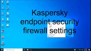 Kaspersky endpoint security firewall settings [upl. by Felice]