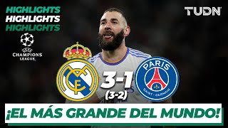 Highlights  Real Madrid 3321 PSG  UEFA Champions League 2022  8vos vuelta  TUDN [upl. by Ellehsal101]