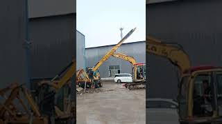 Excavator Extended Arm Excavator arm extension principle Excavator telescopic arm function [upl. by Aliemaj]