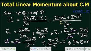 Lecture 8  Linear Momentum about Center of Mass  Moment of mass about Center of Mass [upl. by Odlabso]