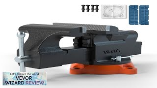 VEVOR 6quot Bench Vise w Anvil 360°Swivel Locking Base Heavy Duty Ductile Review [upl. by Yeung22]