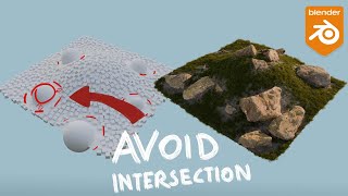 Remove Scattering Intersections  Blender Geo Nodes [upl. by Marthena]