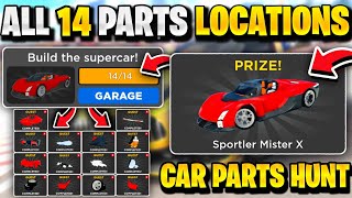 🔥How To Find All 14 CAR PARTS Locations In Roblox Car Dealership Tycoon Car Factory Event 2 Update [upl. by Cesaria]