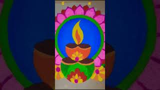 Ready rangoli design rangolidesigns howtomakesimplerangoli music arijitsingh [upl. by Otokam441]