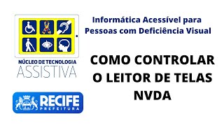 Como controlar o leitor de telas NVDA [upl. by Treblihp436]