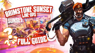 NEW SUNSET Brimstone Lineups Valorant Lineups FULL GUIDE 2024 [upl. by Beaner972]