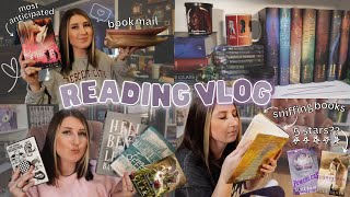 READING VLOG 2 ♡ reading 7 new release books opening book mail saving 6 chain of thorns [upl. by Ragland504]