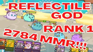 Rank 1 2784 MMR Dusk Aqua Relfectile God Reptile  Season 20  Axie Infinity [upl. by Marcello437]