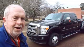 2015 Ford F350 Platinum Ultimate 4x4 Dually Test Drive [upl. by Myers]