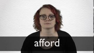 How to pronounce AFFORD in British English [upl. by Nwahsd]