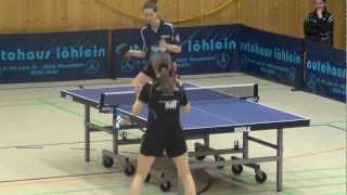 Tischtennis 2Liga Wendelstein vs Baunatal2013 3ADodean vs Alena Lemmer [upl. by Criswell]