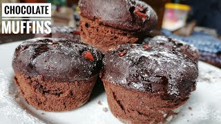 Chocolate Muffins recipe  Food Tuber [upl. by Tran]