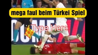 Türkei gegen Wales Kieffer Moore bekommt tritt gegen Kopf vom Verteidiger in der Türkei  türkei [upl. by Issy]