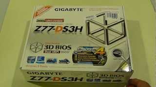 Gigabyte Z77DS3H LGA 1155 Unboxing and Review [upl. by Airetas103]