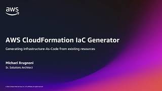 How to generate IaC from existing resources using the IaC Generator  Amazon Web Services [upl. by Niawat693]