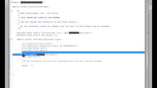 JAVA FINAL VARIABLE CANNOT BE REASSIGNED [upl. by Oriel332]