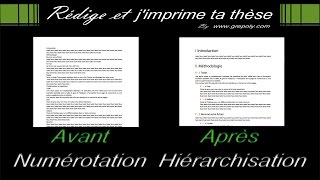 numéroter hiérarchiser des titres chapîtres dans word [upl. by Ettevol]