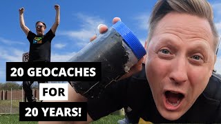 FINDING 20 GEOCACHES FOR 20 YEARS OF GEOCACHING [upl. by Ahoufe133]