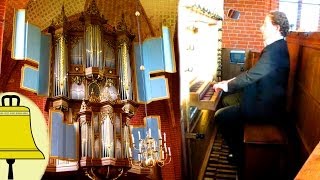 Kerkorgelmuziek na de preek vrije improvisatie in Passacaglia vorm Hervormde kerk Zeerijp [upl. by Ecinert]