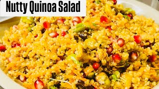 Nutty Protein Rich Quinoa Salad  Quick amp Healthy Vegetarian Meals [upl. by Nirrek]