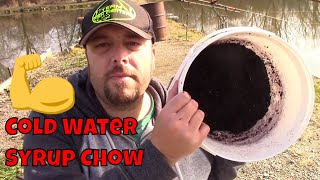 Cold water syrup chow pack bait carp fishing HiWay Springs [upl. by Essilevi133]