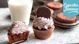 Cookies amp Cream Oreo Cupcake Recipe  Cupcake Jemma [upl. by Nnyledam617]