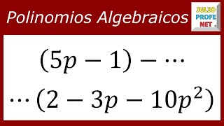 RESTA DE POLINOMIOS  Ejercicio 3 [upl. by Aube]