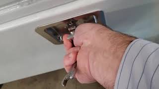 Twist latch tool box door adjustment [upl. by Broddy]