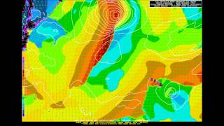 101414  Animation of 12Z NOAA WavewatchIII Model Wave Heights Period And Swell Direction [upl. by Faulkner]