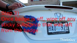 How to debadge your 2012 Civic Si [upl. by Leirza585]